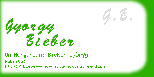 gyorgy bieber business card