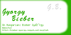 gyorgy bieber business card